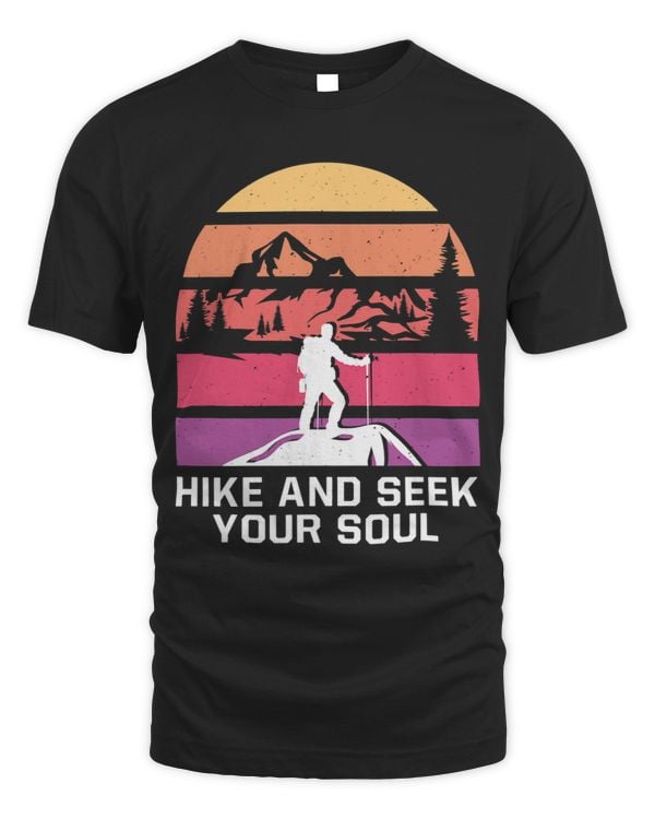 Hike and Seek Your Soul Hiking Motivational Quote Hiker