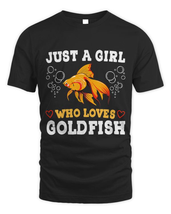 Just a Girl Who Loves Goldfish Funny Fish Pet Owner Graphic 3