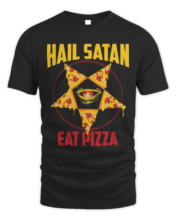 Funny Eat Pizza Hail Satan Gift Cool Satanic Occult Food