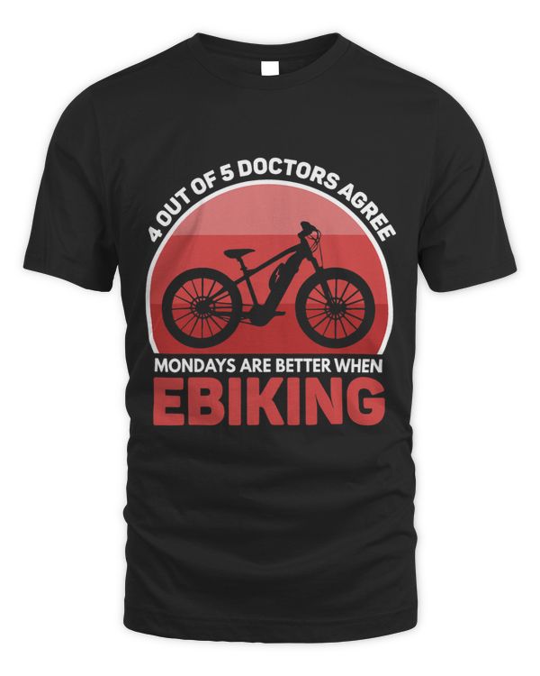 Funny EBike Shirt Joke EBiking on Monday EBiker