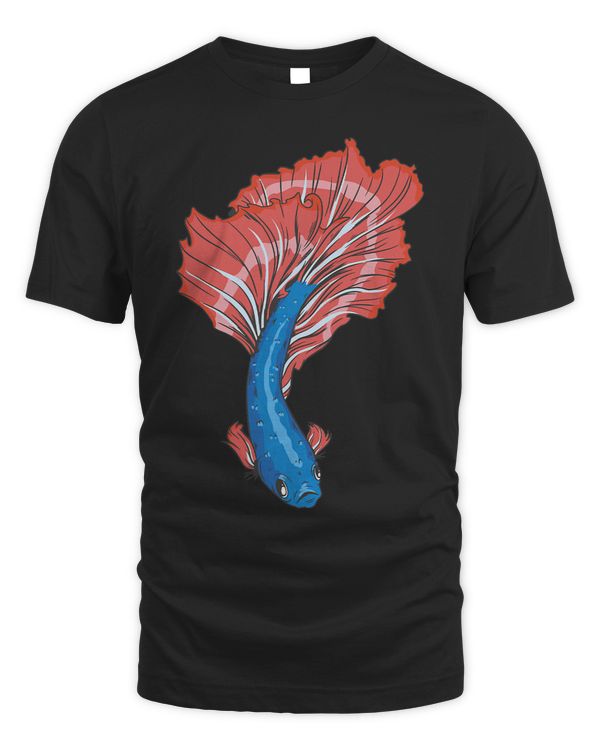 Betta Fish Illustration Tee Betta Fish Owner Fish Collector