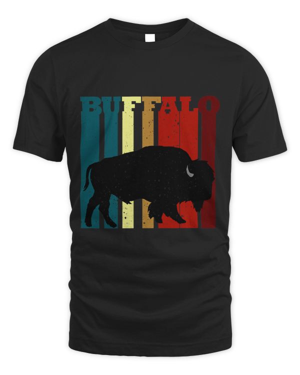 Buffalo Vintage Colors Animal Silhouette