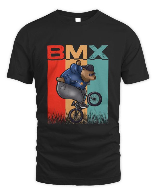 Funny Retro BMX Bear Vintage BMX Bike Stunt Bicycle BMX