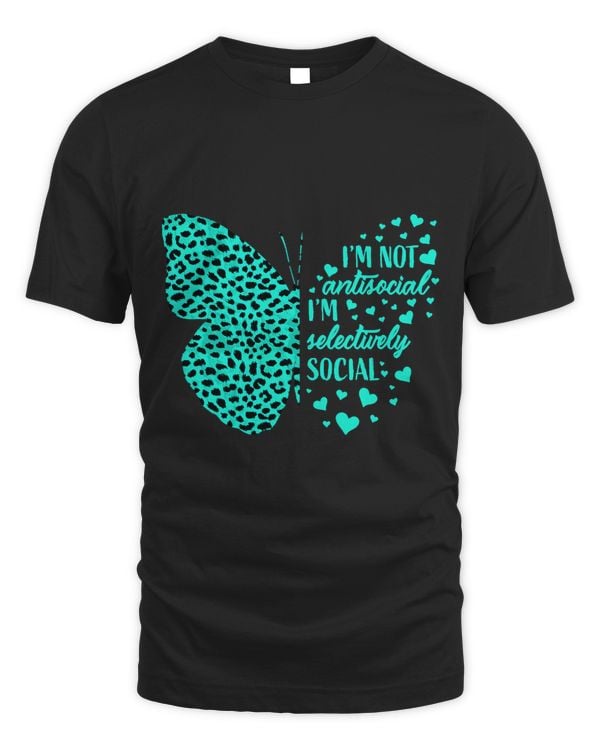 Antisocial Butterfly Funny Adult Sarcastic Introvert Cheetah