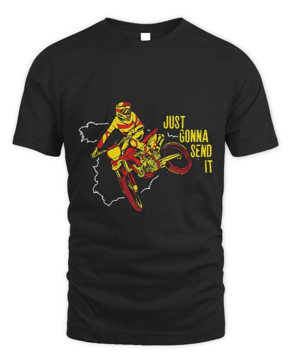 Just Gonna Send It Motocross Spain Flag Motorcycle