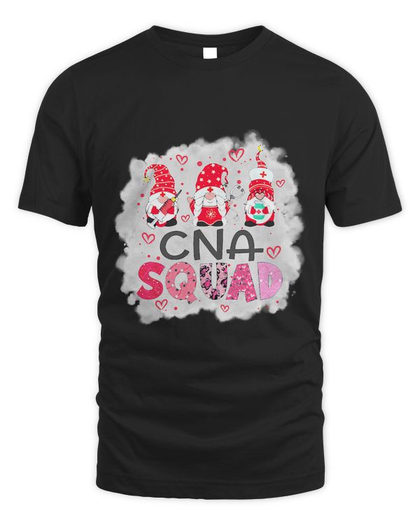 Bleached CNA Squad Gnomies Nurse Heart Valentines Day