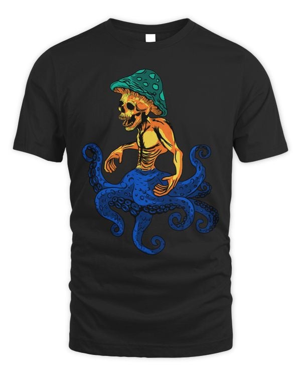 Super Hero Octopus Mushroom Skull Creature Cartoon Character