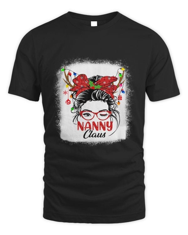 Nanny Claus Messy Bun Christmas Reindeer Bleached 77