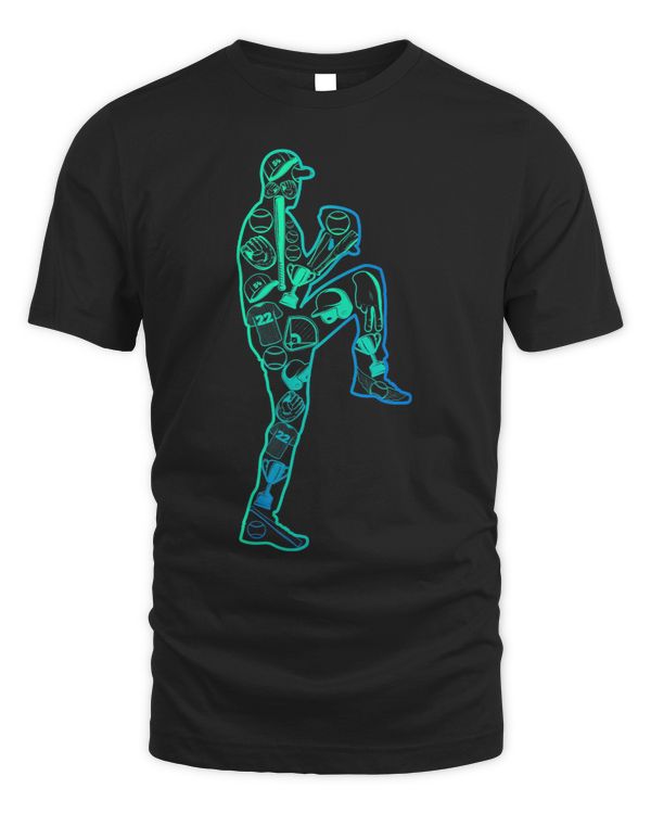 Baseball Player Batter Youth Men Kids Boys