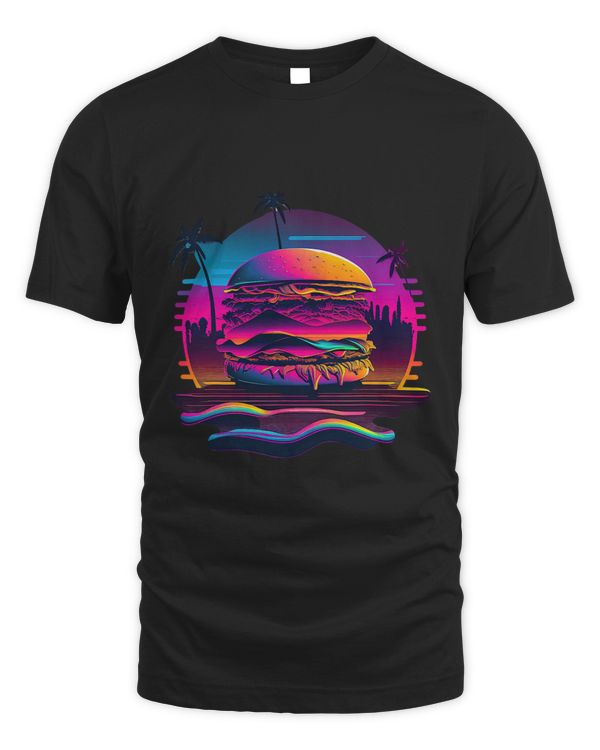 Burgers Synthwave 80s Retrowave Aesthetic 2