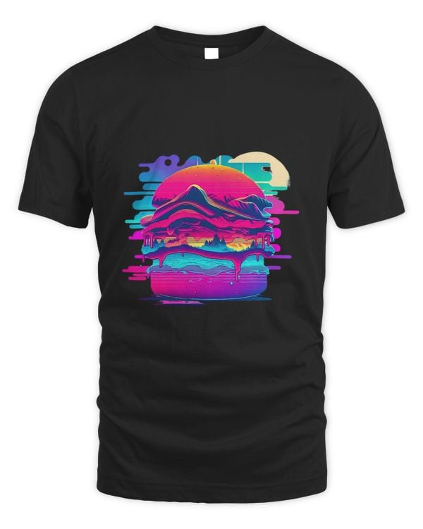 Burgers Synthwave 80s Retrowave Aesthetic 3