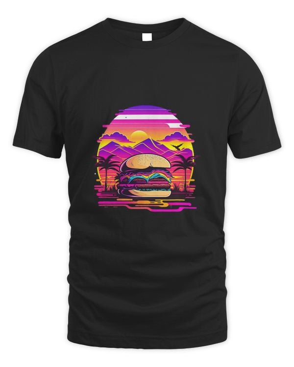 Burgers Synthwave 80s Retrowave Aesthetic