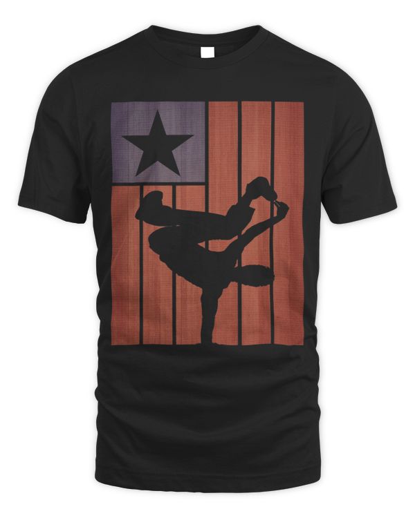 American Flag Breakdancing Popping Locking USA Flag BBoy
