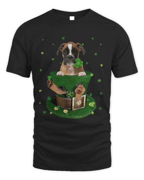 St Patricks Day Leprechaun Boxer Dog Shamrock Irish