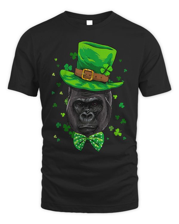 St Patricks Day Leprechaun Gorilla Clover Shamrock Irish