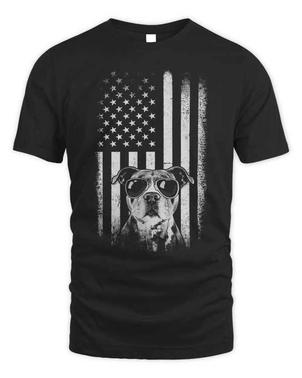 Pitbull Dog Pitbull American Flag 4th Of July Pitbull Dad Mom Dog Lover 6