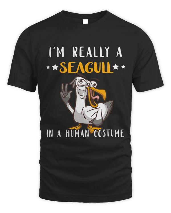 Funny Seagull Peace In Human Costume Terns Seagull Lover