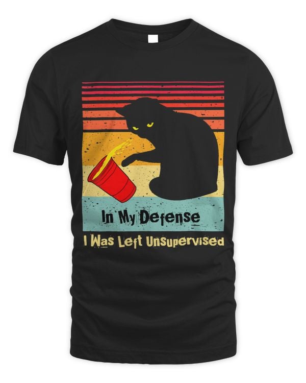 Funny Black Cat Excuse In My Defense I Was Left Unsupervised