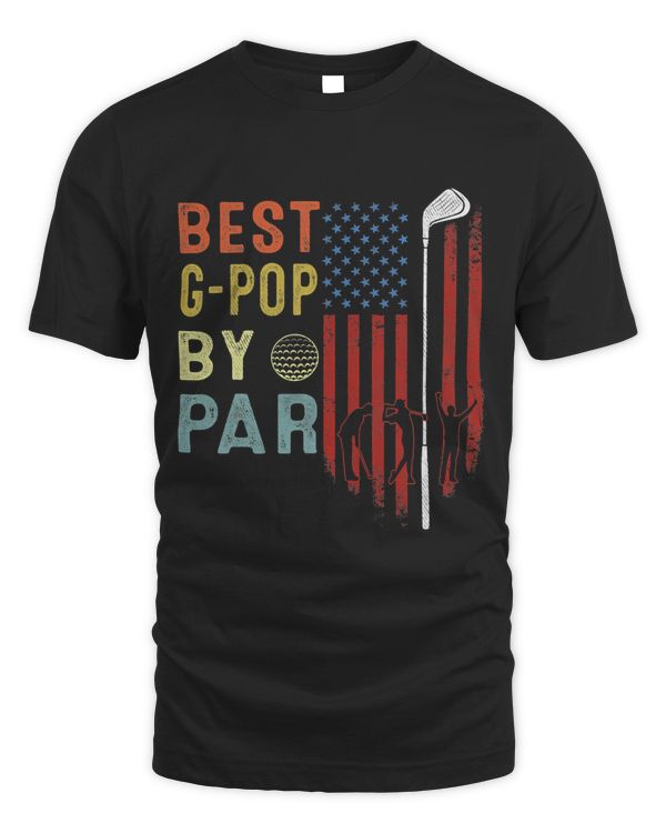 Best GPop By Par Flag Shirt Fathers Day Golfing