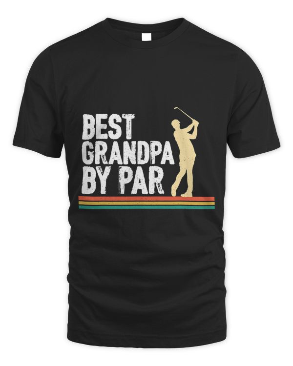 Best Grandpa By Par Vintage Sunset Grandfathers Golfing Day