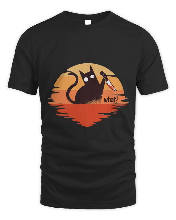 Funny Black Cat with Knife Knife Costume What