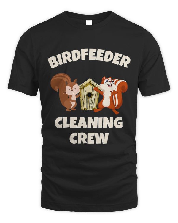 Funny Squirrel Birdfeeder Cleaning Crew Birds And Squirrels