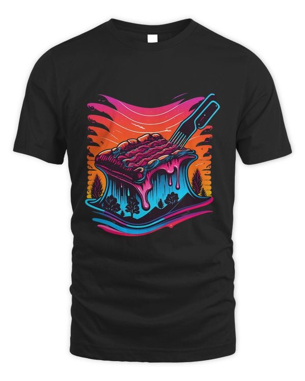 BBQ Ribs Synthwave 80s Retrowave Aesthetic
