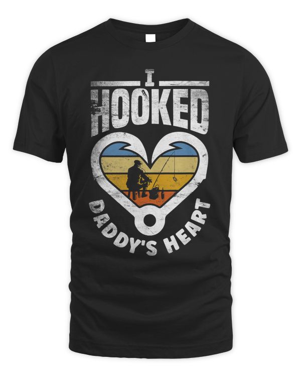 I Hooked Daddys Heart Fishing Fathers Day 3