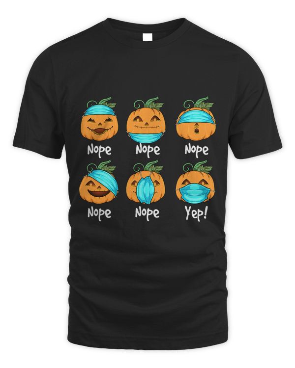 Halloween Pumpkin Wearing Mask Wrong Funny Teacher Halloween