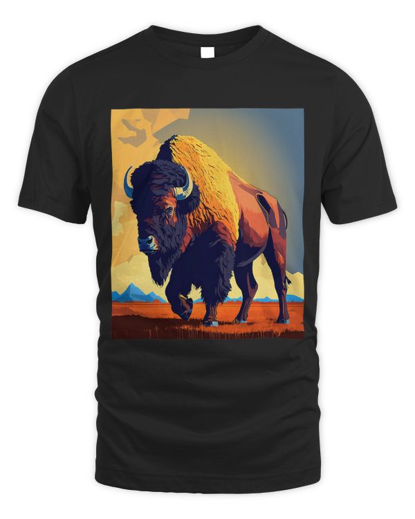 American Buffalo Animal Pop Art Bison Grilling Lover