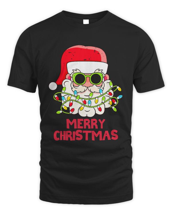 Merry Christmas Santa Claus Christmas Lights Family Pajamas 64