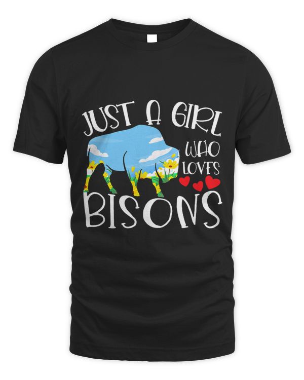 Bison Funny Buffalo Just A Girl Who Loves Bisons