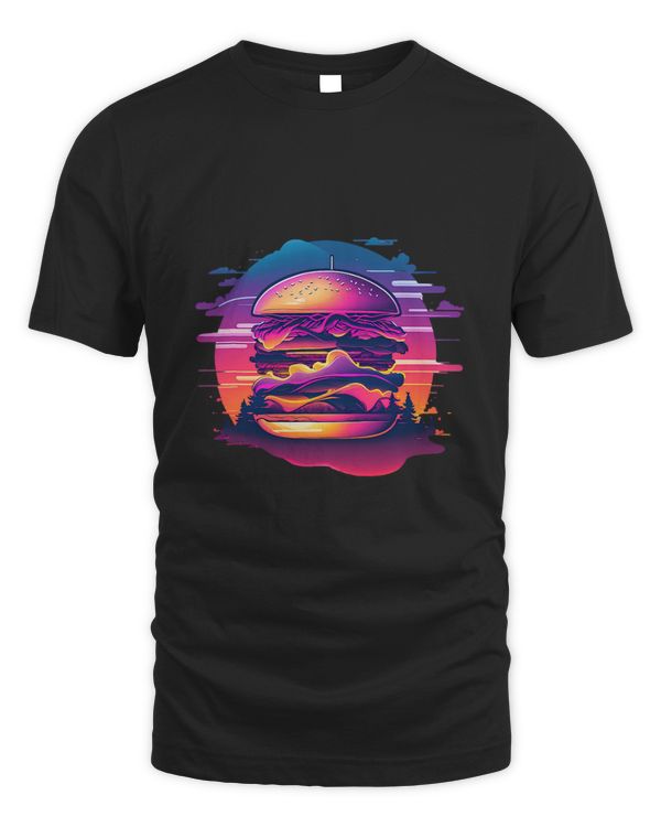 Hamburger Synthwave 80s Retrowave Aesthetic 2