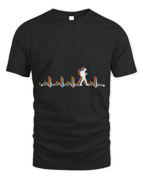 Geocaching Retro Heartbeat EKG Vintage 80s Style