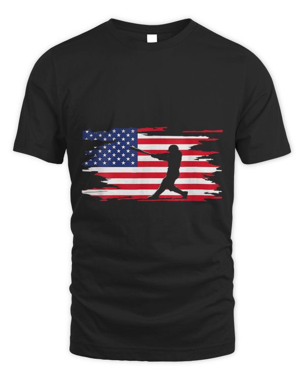 American Flag Baseball Team Gift 663