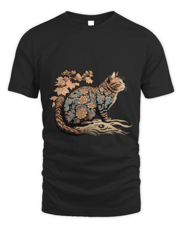 Surrealism Japanese Painting Long Tail Cat