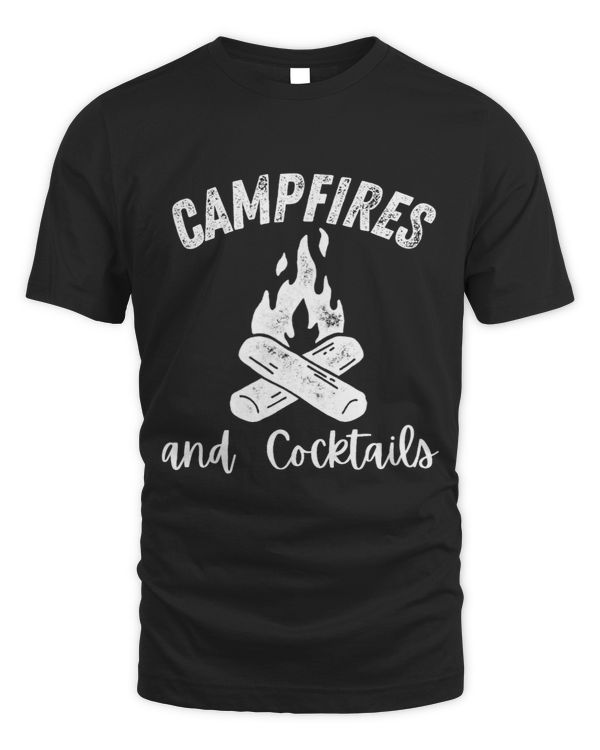 Funny Camping Sayings Campfires and Cocktails