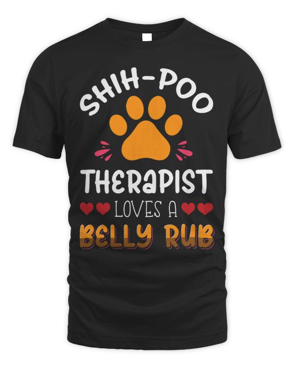 ShihPoo Therapist Loves A Belly Rub Cute Dog Lovers Print