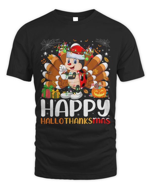 Ladybug Lover Halloween Christmas Happy Hallothanksmas