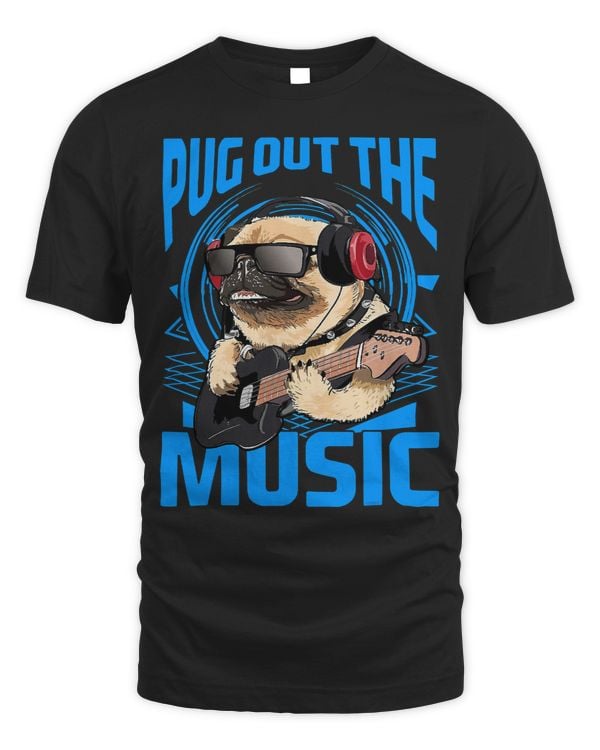 Pug Lover Dog out the Music 257 Pugs