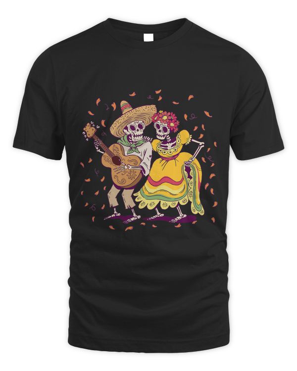 Happy Dancers Sugar Skull Calavera Dia De Los Muertos Party