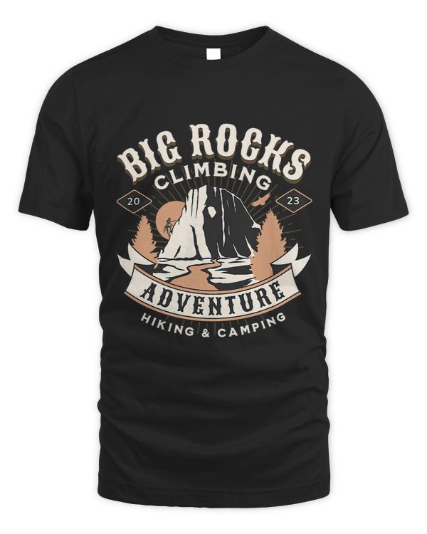 Big Rocks Climbing Adventure Cute Retro Vintage