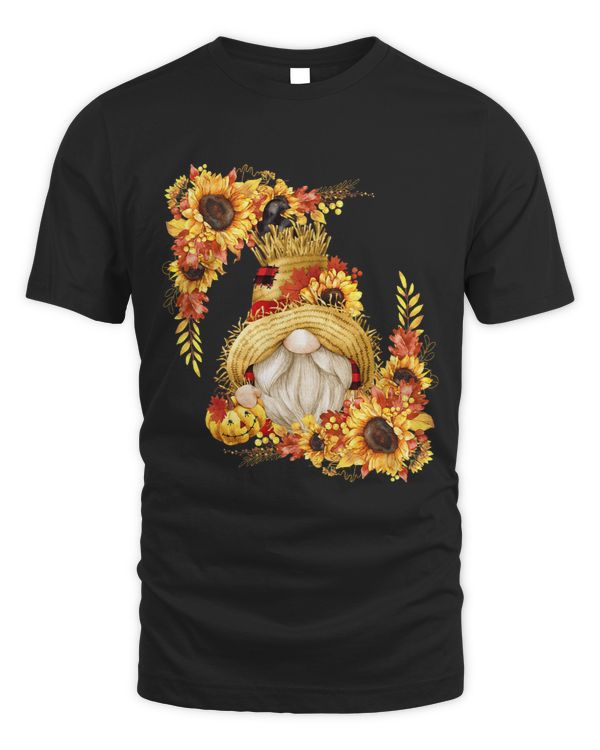 Autumn Gnome Sunflower For Thanksgiving Cute Scarecrow