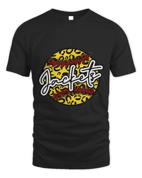 JACKETS Leopard Cheetah Softball Team Trendy Cute Womans Top