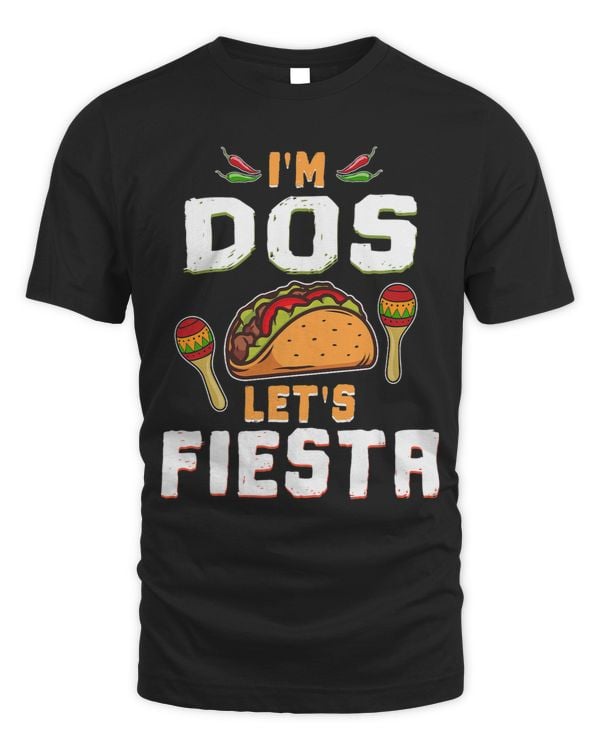Im Dos 2nd Birthday Party T Shirt Taco Twosday Kids Gift