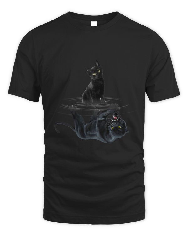Black Cat Panther Mirror Reflection