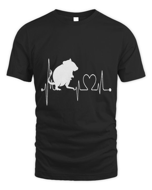 Gerbil Heartbeat EKG Funny For Men Women Kids Pet Mouse