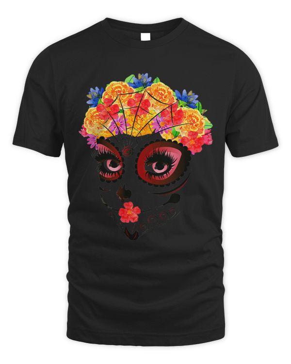 La Catrina Santa Muerte Flower Sugar Skull Calavera Mexico 3