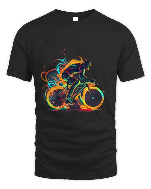 Cool Neon Cyclist Futuristic Cycling Lover
