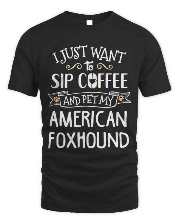 American Foxhound Design Gift Sip Coffee Pet My Dog